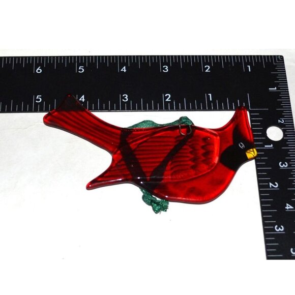 Set Of 3 Red Cardinals Christmas Tree Ornaments In Box Unbranded - Picture 6 of 8